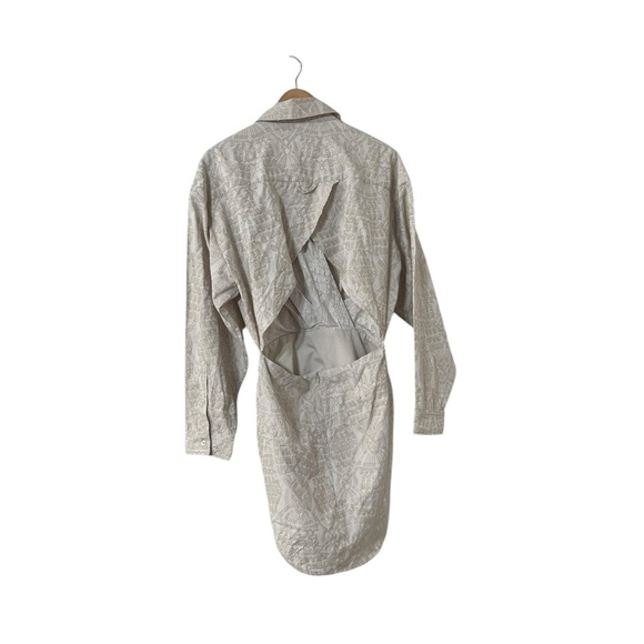 DAILY PAPER Amber Shirt Cut Out Long Sleeve Dress - Picture 3 of 9